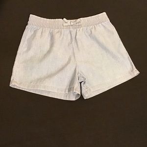 Kid Chambray pull on twill Shorts SZ 7
